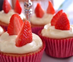 Recette cupcake aux fraises