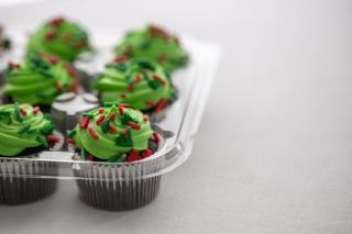 Cupcakes de Noël aux épices, crème cannelle et déco sapin